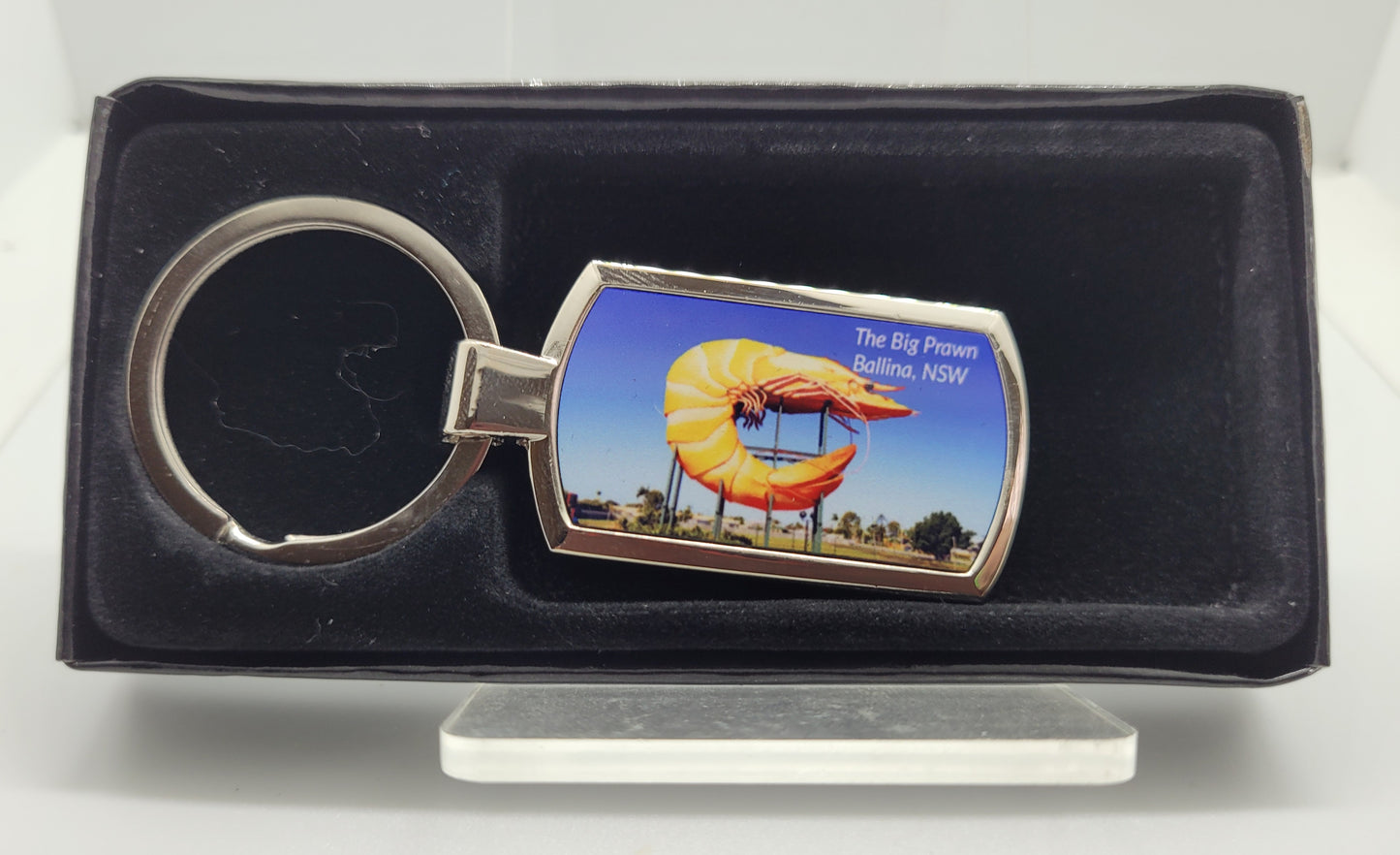 Big Prawn Metal Keyring