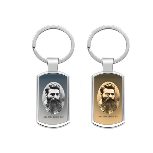 Ned Kelly Metal Keyring