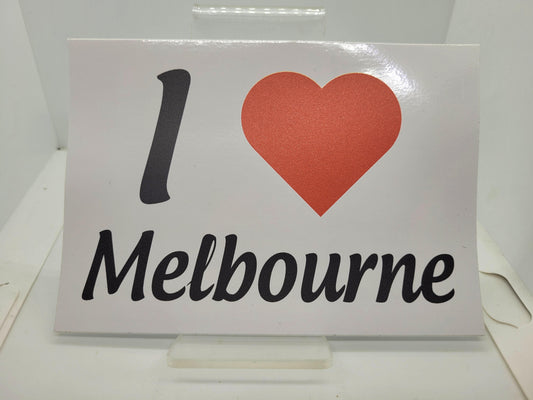 I Love Melbourne car sticker