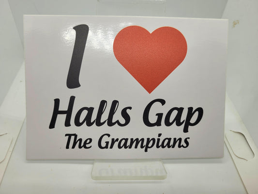 I Love Halls Gap car sticker