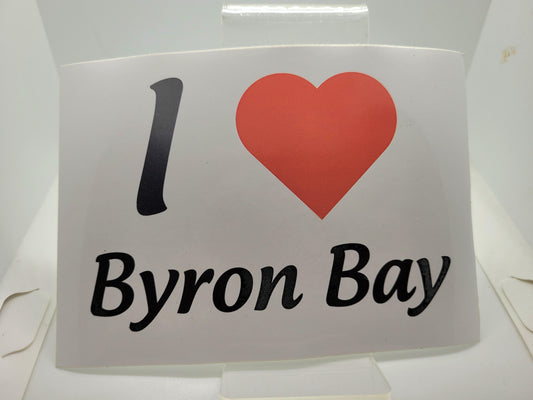 I Love Byron Bay car sticker